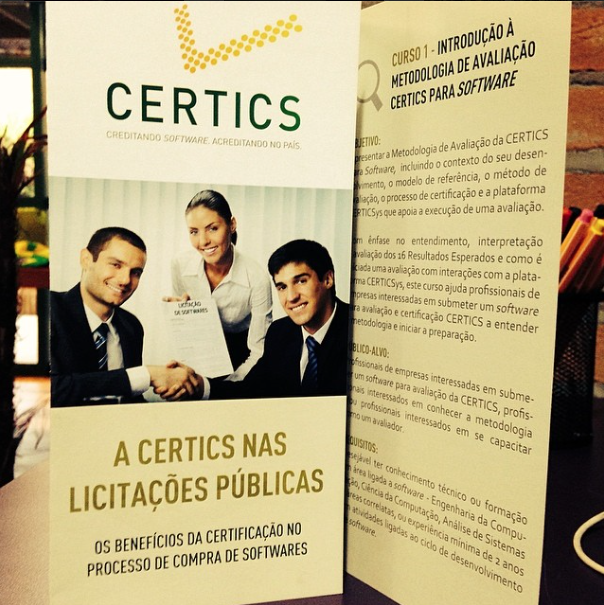 Folder, Pasta, Metodologia e Folhetos / Flyers para o lançamento da CERTICS - Certificado Nacional de Tecnologia e Inovação em Softwares