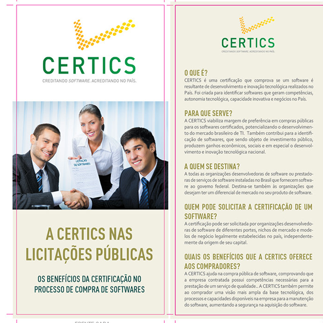 certics-Folders de divulgação da CERTICS, do CTI Renato Archer e Ministério da Ciência, Tecnologia e Inovação licitações 01