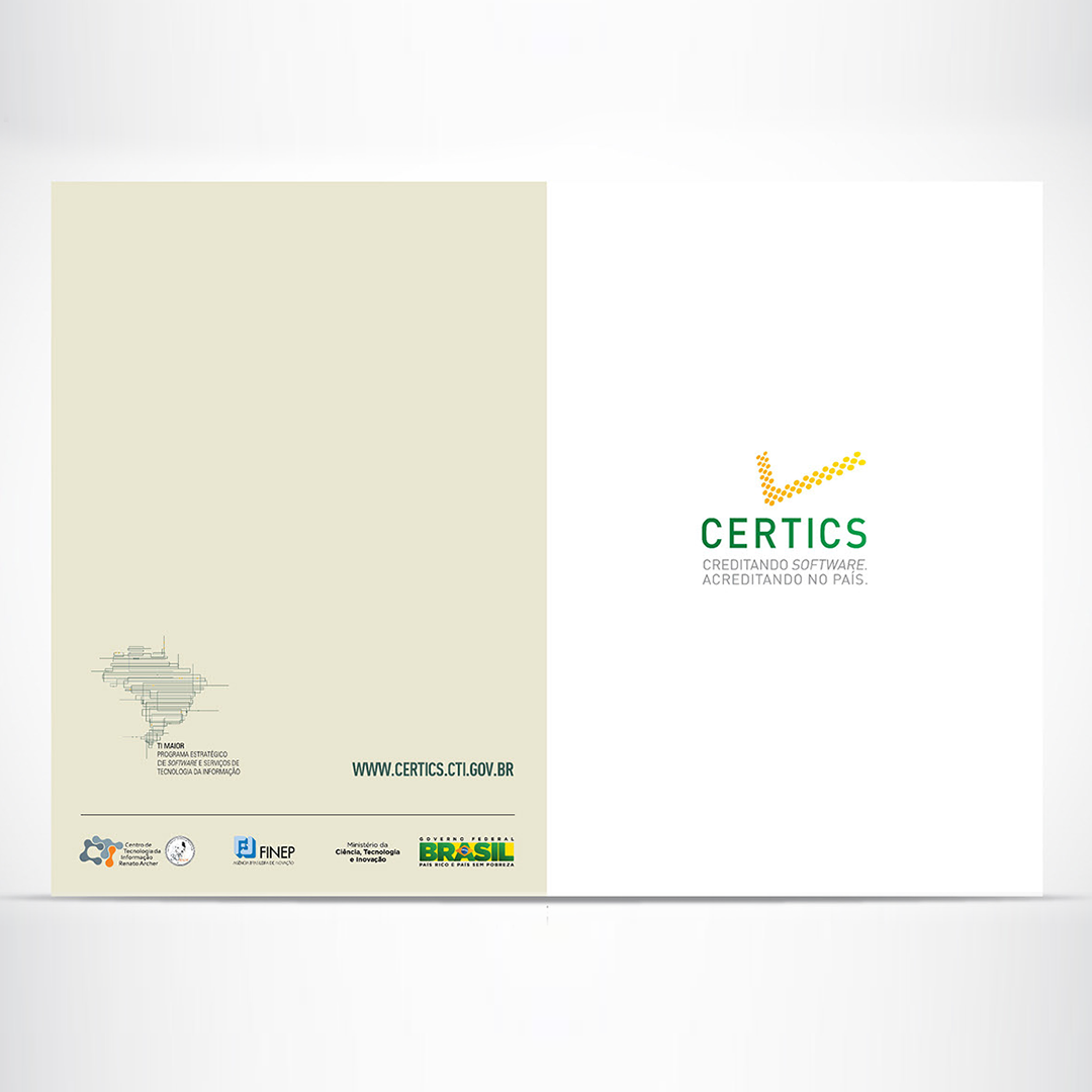 Materiais gráficos institucionais e promocionais para a campanha de divulgação da CERTICS, do CTI Renato Archer e Ministério da Ciência, Tecnologia e Inovação. 03