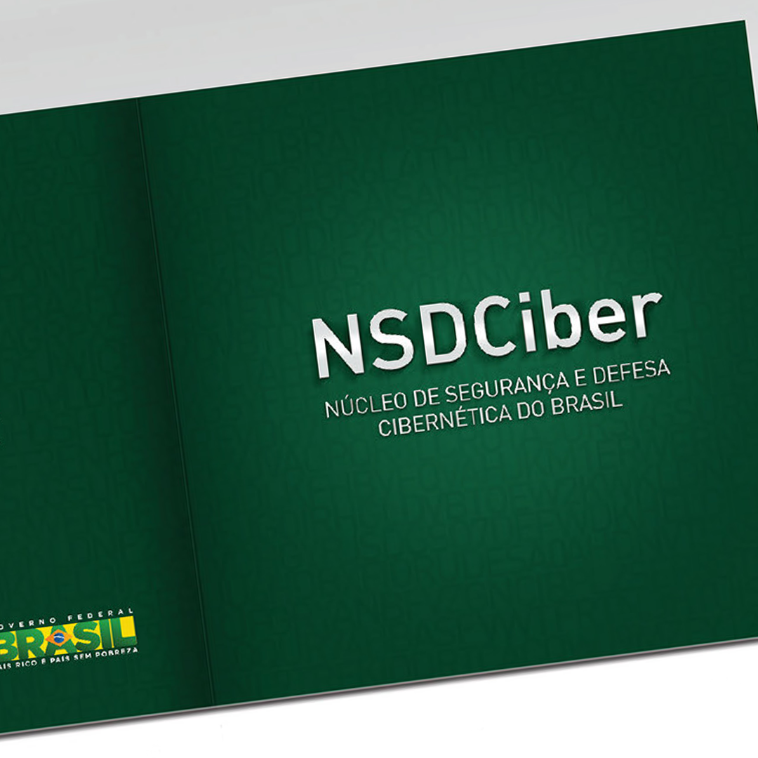 Folder para o Núcelo de Segurança e Defesa Cibernética do Brasil capa